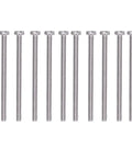 Heavy Duty M3 Cheese Head Slotted Screws Crafted From Premium A2 70 Stainless Steel Fasteners, 20mm length, shown in a row.