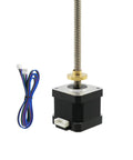 NEMA 17 stepper motor with lead screw for 3D printing and CNC applications, featuring integrated T8x8 lead screw and 1m cable, plug-and-play ready.