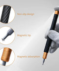 12 In 1 Magnetic Screwdriver Set With Micro Bits showing non-slip design and magnetic tip, ideal for precise electronics repair.