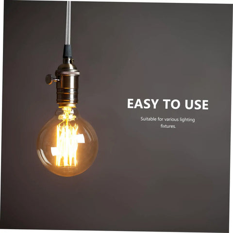 Heavy Duty Full Thread Hollow Screw Rods For Light Fixtures Durable Tube Adapter For DIY Lamp Kits shown with lit bulb