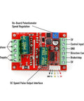 350W 6 To 60 Volts Three Phase PWM DC Brushless Motor Speed Controller With Hall Sensor, labeled components and connections.