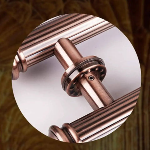 Close-up of European Antique Glass Cabinet Drawer Handle In Solid 201 Stainless Steel With Brushed Finish, focus on grip detail