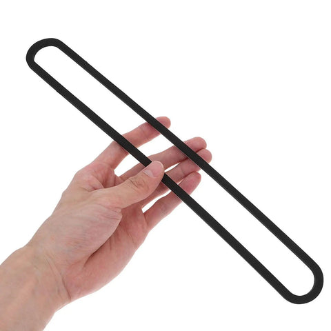 Universal Foam Gasket For Vacuum Sealer Upper Strip Replacement Tight Seal For Home And Commercial Food Packing Top Notch Elasticity Easy Fit Durable Pro Grade Foam Gasket For Maximum Sealing Power black foam strip held by hand