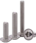 Bulk 50 Pack M4 x 50mm Pan Head Phillips Machine Screws Nickel Plated Steel For DIY Projects And Electronics 4mm Thread Diameter 52mm Overall Length