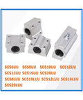 Kickass SCS8UU Linear Motion Ball Bearing Slide Block Bushing 8MM for CNC and 3D printers, showcasing multiple aluminum bushings.