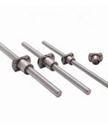 Miniature Ball Screw Kit For 3D Printers SFK082.5 With Ball Nut, 100 150 200mm Lengths, C5 Precision Rolled Screw, P0 Preload