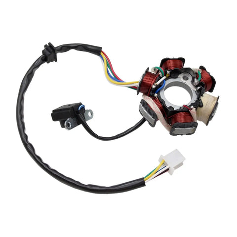 GY6 6 Coil 5 Wire AC Stator Magneto For 125cc 150cc ATVs Go Karts Scooters Mopeds UTVs And Dune Buggy Replacement Alternator