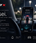 Tesla Supercharger Release Tool For Rapid Ev Cable Breakaway Keeps You Seated And Lets You Bail Out Fast Without Stepping Out Cybertruck Compatible Charging Aid in use with app on phone.