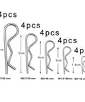 20 Piece Cotter Pin And R Clips Assortment Kit With Heavy Duty Zinc Plated Hair Pins Spring Fasteners And Hitch Pins Clips
