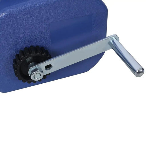 Heavy Duty 12V Electric Boat Winch With Wireless Remote, 6000 Lbs Rolling Capacity For Trailer Truck Marine Use Auto Brake System - close-up of hand crank