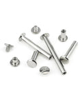 Kickass Chicago Screw Binding Kit With Nickel Plated Posts and Assorted Fasteners For Smooth Leather Crafting Built Tough Bookbinding Hardware Ready To Roll, assorted screws.