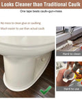 White Caulk Tape Peel And Stick Waterproof Self Adhesive Sealing Tape For Bathroom Kitchen Tub Toilet Walls Floors Tiles Wallpaper Decor No Mess Glue Free Quick And Easy Fix In Minutes
