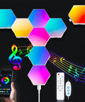 Dope Hexagon LED Lights For Gaming Room Decor 8 Pack With App Control And Remote RGB Modular Panels in vibrant colors