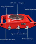Heavy Duty Machinery Moving Dolly With Steel Wheels For Industrial Equipment, 360 Degree Rotating Turntable and Beefy Steel Frame