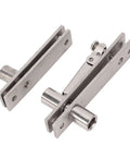 Beefy Heavy Duty Pivot Hinge 300 LB Load, 360 Degree Rotation Stainless Steel Hidden Door Hinge with Adjustable Extension
