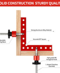 Heavy Duty Corner Clamps For Woodworking, 4 Pack 5.5 Inch Aluminum Right Angle Positioning Squares with adjustable fixing block.