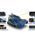 Beast RC Tracked Lawn Mower With Wireless Remote Control Rugged Grass Cutter components breakdown with control box and motor