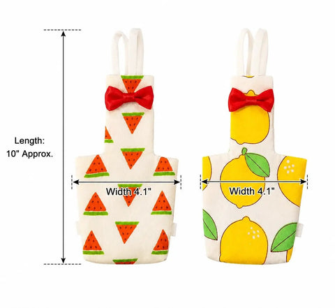 Two Pack Pigeon Diaper Pants Harness And Leash For Birds Pigeon Diapers For Pigeons XL Fit Chest Girth About Four Inches Back Length About Ten Inches Each fruit designs