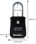 Front view of Combo Realtor Lockbox 12 Pack With Easy 4 Digit Code Reset And High Capacity Key Tray Fits On Doors Rails Water Pipes