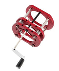 DIY Router Lift Base With 4 Jaw Clamping System And Crank Handle, Easy Install For Small Trimming Machines, Turn Your Router Into A Pro Grade Lift Table Compatible With 64 To 66mm Motors, red aluminum alloy