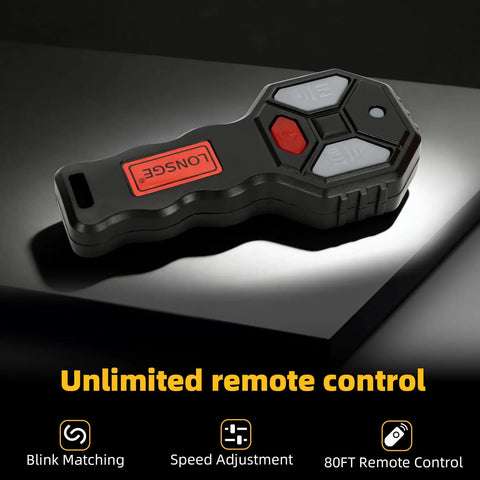 1000 Lb Portable Battery Powered Winch With 40Ft Synthetic Rope And Remote Control Compatible With Milwaukee 18V Batteries Over 4Ah remote control with speed adjustment.