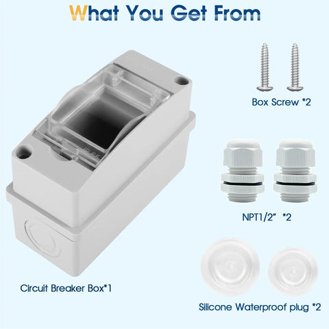 Waterproof Distribution Protection Box For Breaker Electrical Panel With Transparent Cover Built Tough As Nails ABS Plastic Enclosure IP65