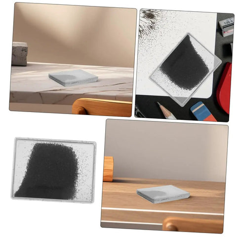 Two Piece Magnetic Field Visualization Kit with iron powder and iron filings for science experiments on a table.