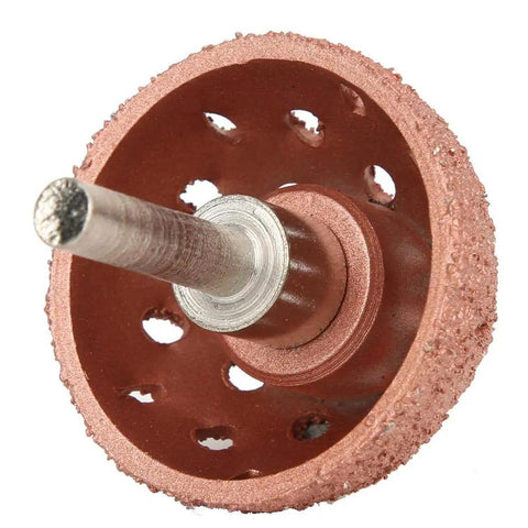 Built Tough Two Piece Tungsten Steel Bowl Grinding Heads For Tire Repair Angle Grinder Attachments, 42mm grinding head with shank.