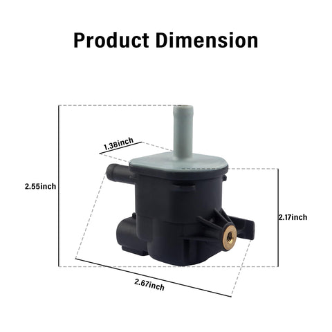 Plug And Play Purge Valve Solenoid For Cars Replacement OEM 9091012276 with dimensions