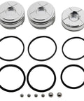 Accumulator Piston Kit for 4L60E 4L65E 4L70E Transmission Pinless 1-2 3-4 Get Smooth Shifts, Fix Slippage, 2-piece with seals and balls
