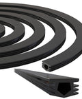 8 Meters Black Dust Protection Soft Cover Seal Strip For 6mm Slot 20 Series Aluminum Extrusion Profiles Flat Dustproof Seal Side Slot Strip For T Slot And V Slot DIY Projects, black plastic