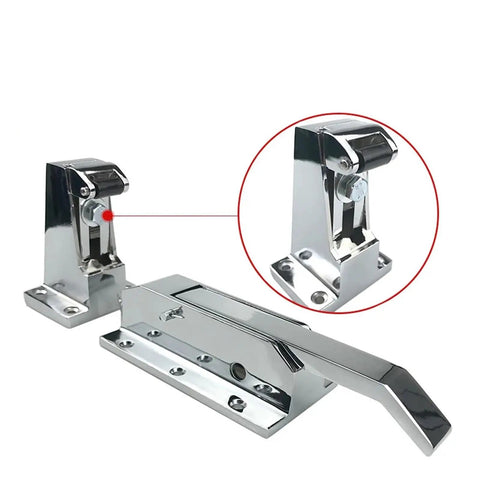 Heavy Duty Door Handle Kit With Hinge And Knob Lock Cam Lift Latch And Hardware Pull Part Industrial Grade shiny metal components