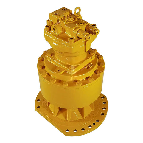 Top Shelf High Performance Hydraulic Swing Reducer Gearbox Compatible With Caterpillar Cat 374F Excavator Parts 3789543 And 3789544 heavy-duty design with mounting flanges.