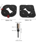 Top Shelf Aluminum Corner Radius Template Set R15 Through R50 Router Table Edge Shaper with R15 to R50 templates and router bit.