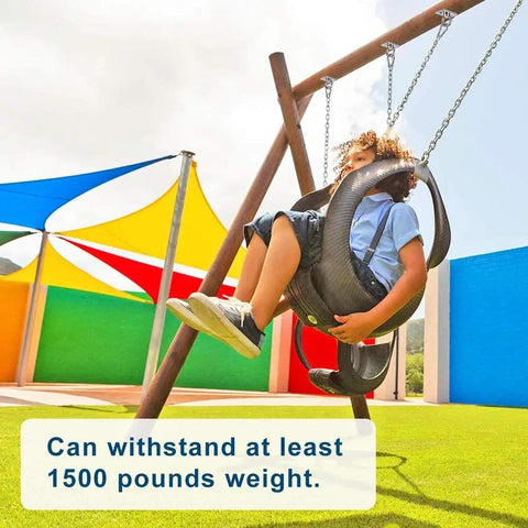 Level Up Your Daily Routine With These Rock Solid 2 Pack Wall And Ceiling Mount Brackets For Battle Ropes Gymnastic Rings Home Gym Straps And Hammocks Backing A Beefy 2800 Pound Load. Child swinging on a heavy-duty swing with vibrant outdoor background.