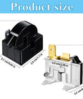 Image showing the dimensions of QP2-4.7 PTC Starter Relay 1 Pin Refrigerator Start Relay With 6750C-0005P Overload Protector