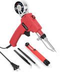 One Hand Soldering Iron Kit With Automatic 60W Solder Gun Desoldering Pump Tweezers And Wires For Jewelry Making DIY Projects Circuit Board Repair And Small Car Repairs Fast Heat Up And Easy To Use