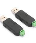 Two Usb To Rs485 Converter Adapter With Usb Powered Design No External Power Required Real Time Data Read And Write For Monitoring