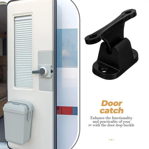 Super Sturdy Metal Door Catch Holder For Rv And Camper Vehicles With Nylon Parts, featuring T-shaped design for easy setup.