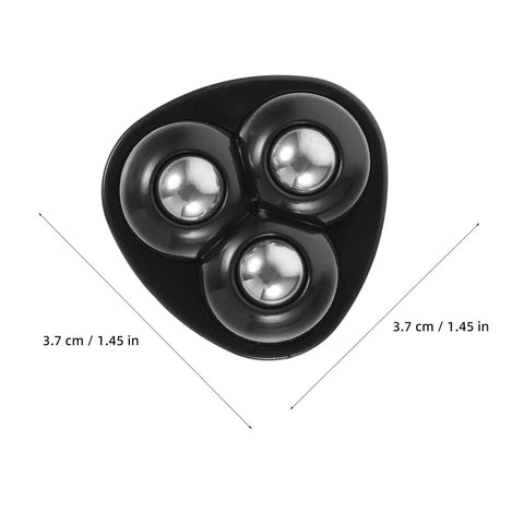 12pcs Ball Swivel Caster Wheels for Furniture and Dressers, Black, close-up view with three black ball wheels, 3.7 cm in size.