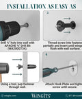 Installation guide for Master Anchor With Stainless Steel Hook Plate Bulk Pack 100 Pack For Hollow Walls Easy Quick Install