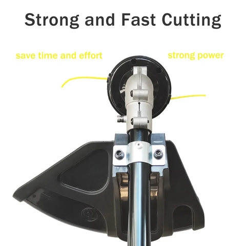 Gas String Trimmer Attachment With Tool Set For Curved And Straight Shaft Trimmers, Easy Install, durable head close-up