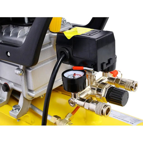 Heavy Duty 13 Gallon Air Compressor With Powerful 4.5HP Oil-Lubricated Motor And 115 Psi Horizontal Tank For Garage, Painting And Nailing Tasks Portable Design With Easy Roll Wheels