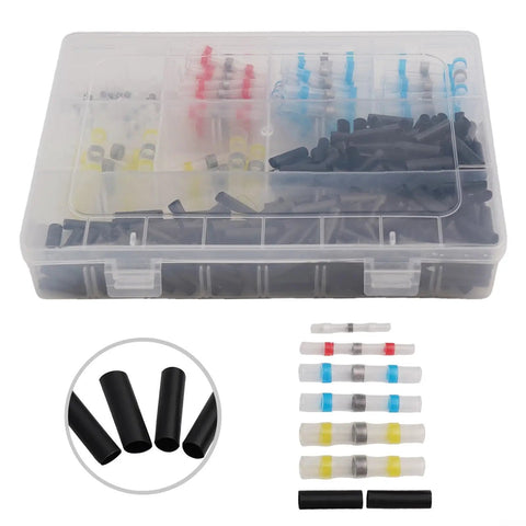 Get These 400 PCS Solder Seal Wire Connectors Heat Shrink Kit For Waterproof Electrical Work in storage case