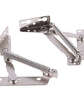 Heavy Duty 80 Degree Sprung Cabinet Door Hinges 2 Piece Set For Lift Up Flap Doors No Fuss Easy Install Stainless Steel Silver Finish
