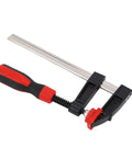 6 Inch Bar Clamp Heavy Duty F Style Clamping Tool With 300lbs Grip Power For Woodworking Projects In The Shop Alloy Steel With ABS Handle And A 5.9 Inch Jaw Opening 1 Pack, F-style bar clamp with red ABS handle