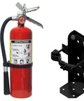 Pack Of 3 5 LB ABC Dry Chemical Fire Extinguishers With Heavy Duty Vehicle Brackets and instructions for use.