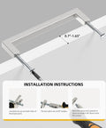 30 Pack 5 Inch Brushed Nickel Cabinet Pulls Square Drawer Handles For Kitchen Cabinets Cupboards And Dressers installation guide