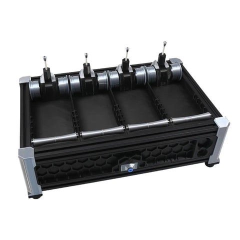 Hit The Ground Running With This Butter Smooth 3D Printer Motion Upgrade Kit Featuring Full AFC Compatible Chassis And Sharp Moons Drive Motors Clad In Bright Multi Color Custom Panels - close-up of durable chassis and motors.