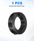 Beefy Double Split Shaft Collar 1-3/4 In Bore, 2-3/4 In OD, 11/16 In Thick, Black Oxide Lock Collar With Set Screws, 1045 Steel